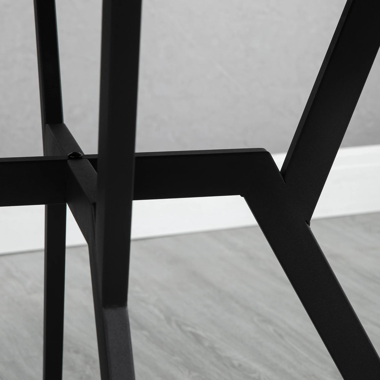 HOMCOM Dining Table, Round Kitchen Table with Black Legs, Anti-slip Foot Pads for Living Room, Dining Room 90 x 76 cm, Brown