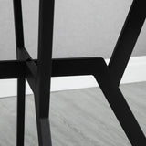 HOMCOM Dining Table, Round Kitchen Table with Black Legs, Anti-slip Foot Pads for Living Room, Dining Room 90 x 76 cm, Brown