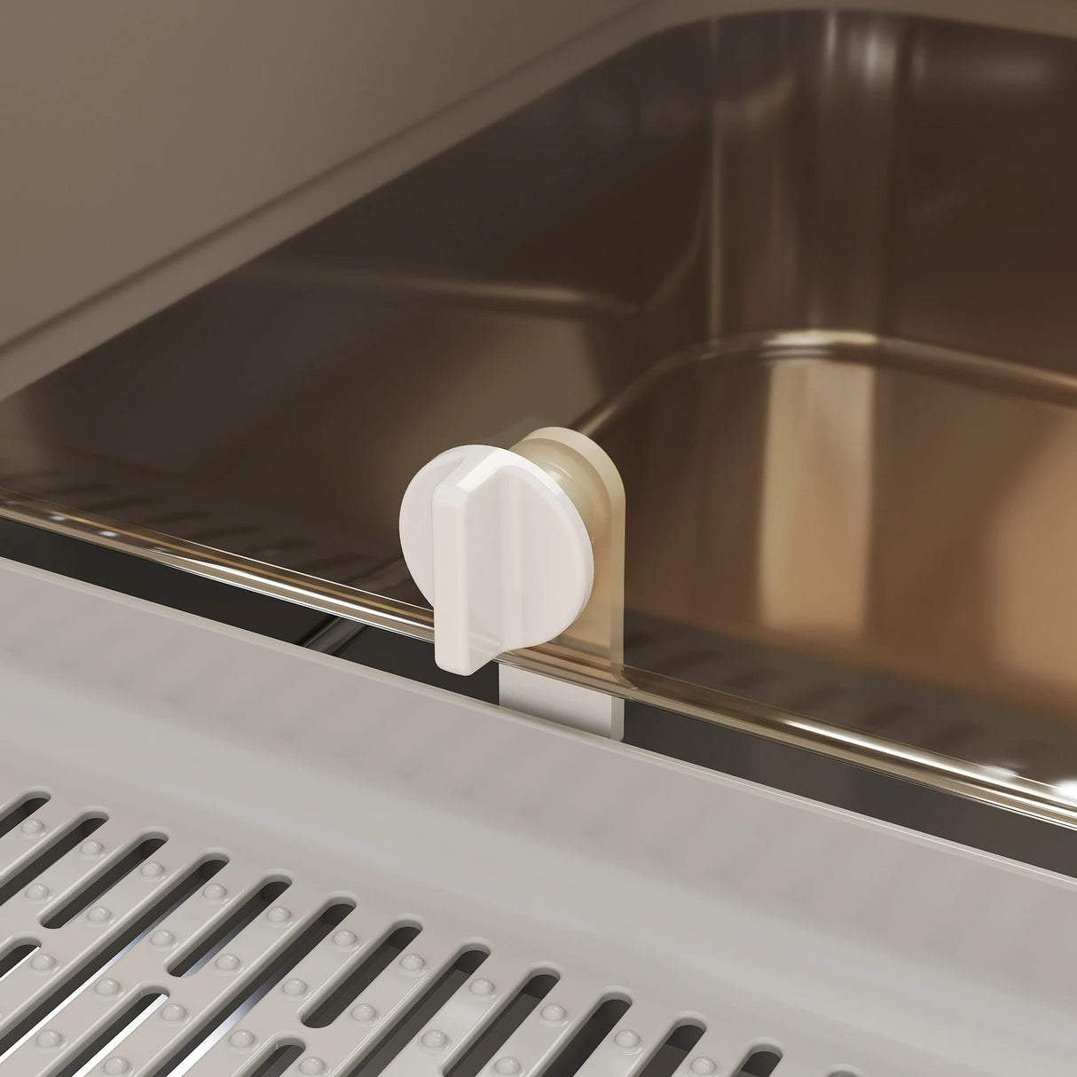 PawHut XXL Stainless Steel Cat Litter Tray, Enclosed Cat Litter Box with 90 Flip Cover, Double Doors, Scoop, Easy Clean, Grey