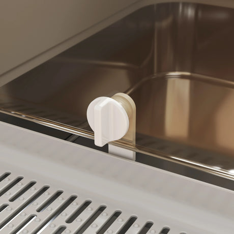 PawHut XXL Stainless Steel Cat Litter Tray, Enclosed Cat Litter Box with 90 Flip Cover, Double Doors, Scoop, Easy Clean, Grey