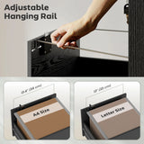 HOMCOM Three Drawer Wood-Effect Filing Cabinet - Black