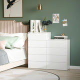HOMCOM Chest of Drawers, 4-Drawer Storage Cabinets, Modern Dresser, Storage Drawer Unit for Bedroom