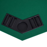 HOMCOM 1.2m/48 Inches Foldable Poker Table Top 8 Players Blackjack Tables Chip Trays