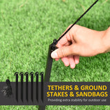 HOMCOM 4ft Christmas Inflatable Santa Claus Sledge Sleigh Reindeer Blow Up Decoration Xmas Dcor for Garden