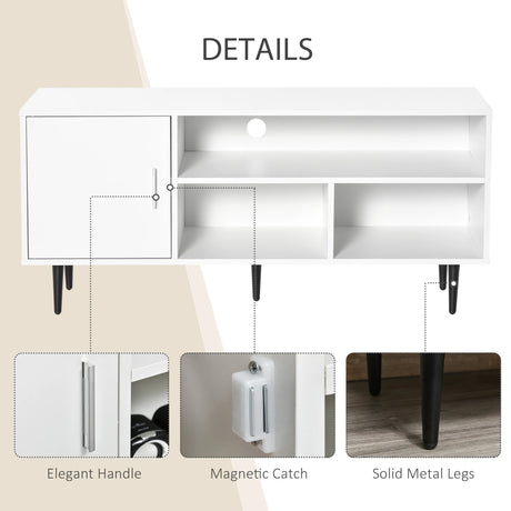 HOMCOM TV Stand Cabinet for TVs up to 60 Inches - White
