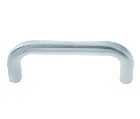 Stainless Steel 19mm D Shape Pull Handles Grade 304 B/T Fixing 150x19mm Satin Stainless Steel