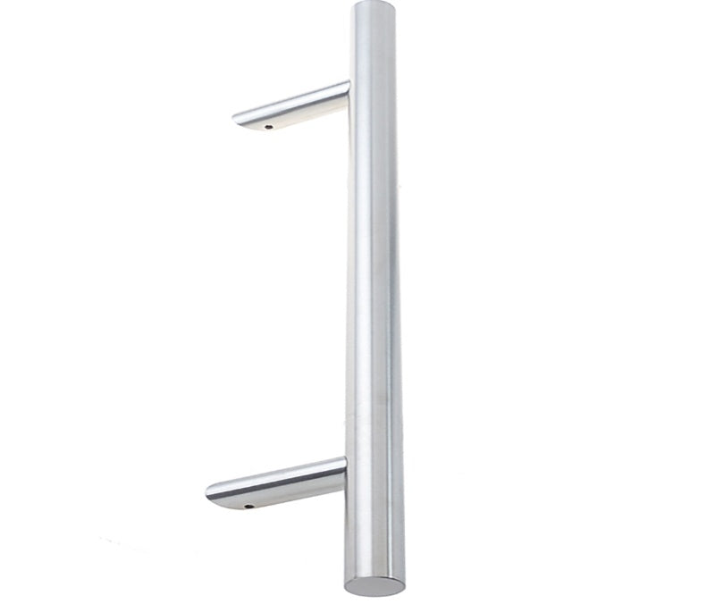 Stainless Steel Cranked Pull Handles 1200x32mm Satin Stainless Steel