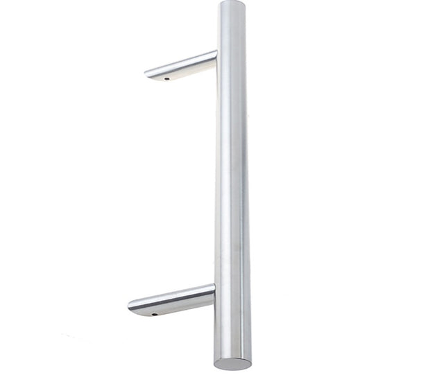 Stainless Steel Cranked Pull Handles 1200x32mm Satin Stainless Steel