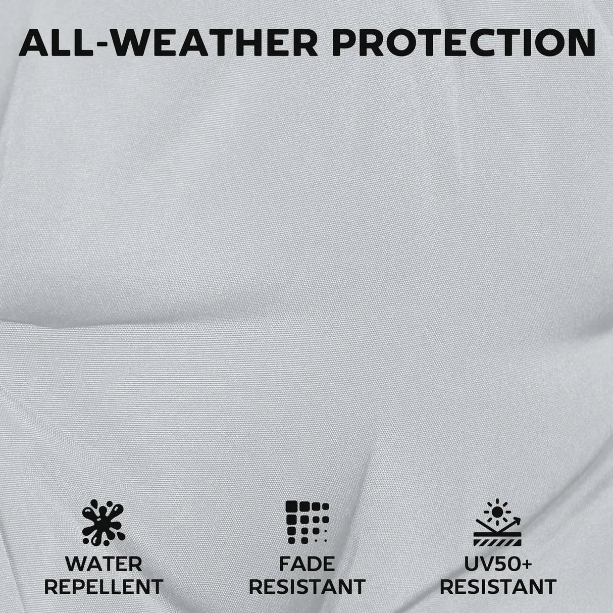 Outsunny Set of 6 Outdoor Seat Cushions with Machine Washable Cover, Water Repellent Seat Cushions Light Grey