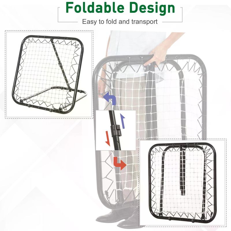 HOMCOM Angle Adjustable Rebounder Net Goal Training Set Football, Baseball