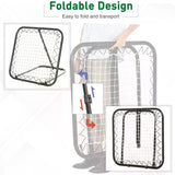 HOMCOM Angle Adjustable Rebounder Net Goal Training Set Football, Baseball