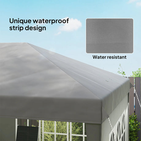 Outsunny 3 x 6m Pop-Up Gazebo, with Removable Walls - Grey