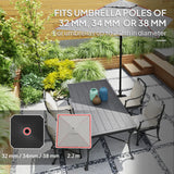 Outsunny Patio Umbrella Stand, Heavy Duty Outdoor Parasol Base, Sand/Water Filled, Black