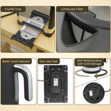 HOMCOM Sleek Textured Kettle and Toaster Set - Black