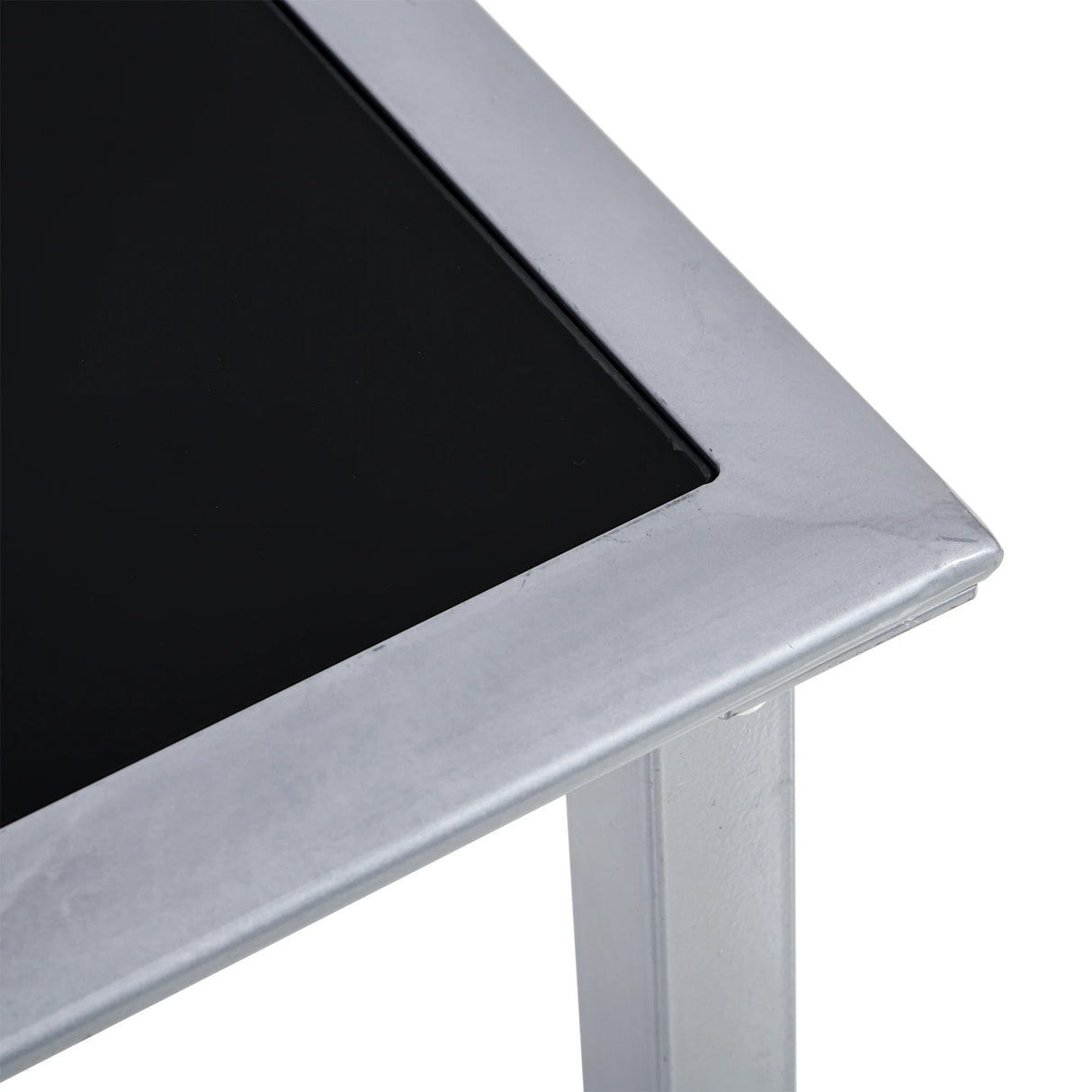 Outsunny 3 Pieces Lounge Chair Set Metal Frame Garden Outdoor Recliner Sunbathing Chair with Table, Cream