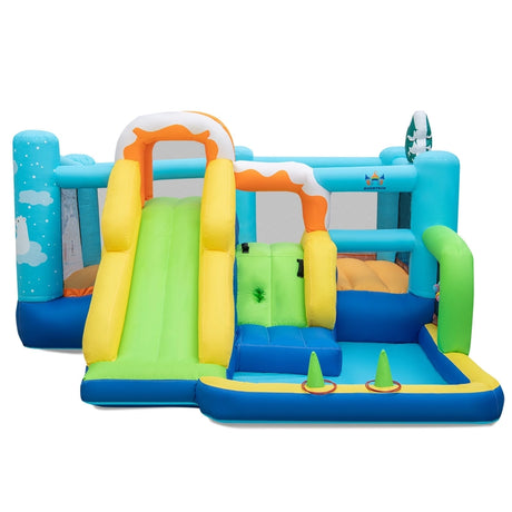 7-in-1 Kids Inflatable Bounce House with Jumping Area without Blower