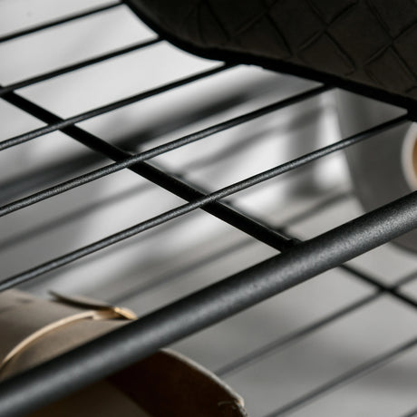 HOMCOM Coat Rack Stand Industrial hallway Shoe Rack Removable Hooks Metal Wood Hangers Storage Cabinet Rustic Brown 72L34W185H(cm)