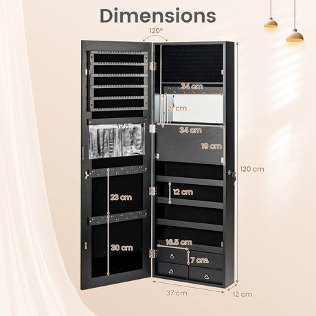 Multipurpose Storage Cabinet with 4 Drawers-Black