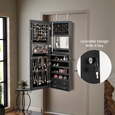 Multipurpose Storage Cabinet with 4 Drawers-Black