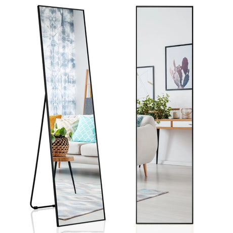 Free-standing wall-mountable mirror 160 x 40 cm