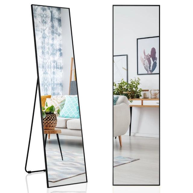 Free-standing wall-mountable mirror 160 x 40 cm