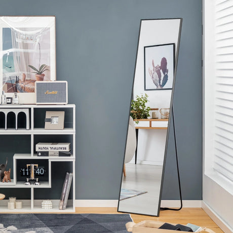 Free-standing wall-mountable mirror 160 x 40 cm