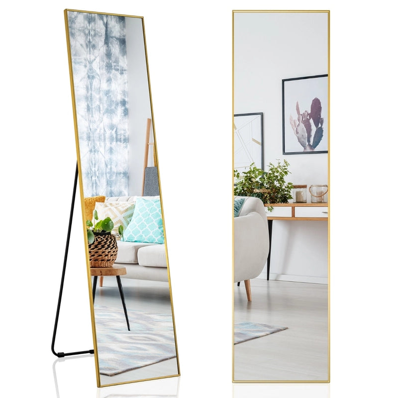 Free-standing wall-mountable mirror 160 x 40 cm