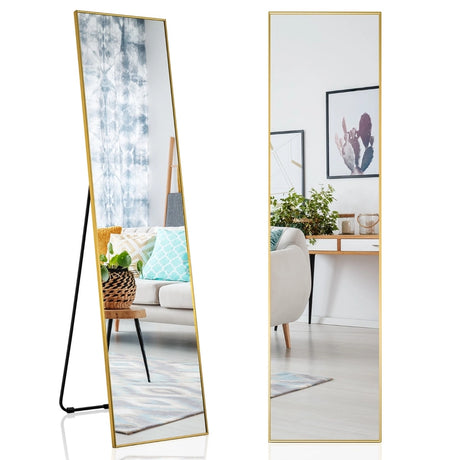 Free-standing wall-mountable mirror 160 x 40 cm
