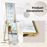 Free-standing wall-mountable mirror 160 x 40 cm