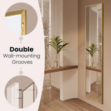 Free-standing wall-mountable mirror 160 x 40 cm