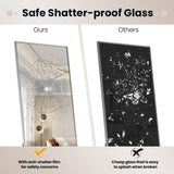 Free-standing wall-mountable mirror 160 x 40 cm