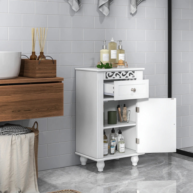 Bathroom Floor Storage Cabinet Organizer with Drawer