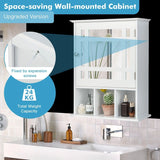 Wall Mounted and Mirrored Bathroom Cabinet-White