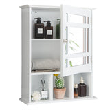Wall Mounted and Mirrored Bathroom Cabinet-White