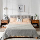 2-tier Wooden Bedside Table with Storage Drawer & Cabinet for Bedroom/Living Room/Office