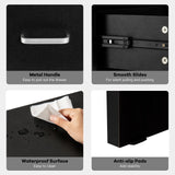 Modern Nightstand with Storage Drawer and Cabinet-Black