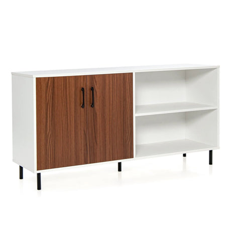 Modern Buffet Sideboard with Open Compartments for Kitchen