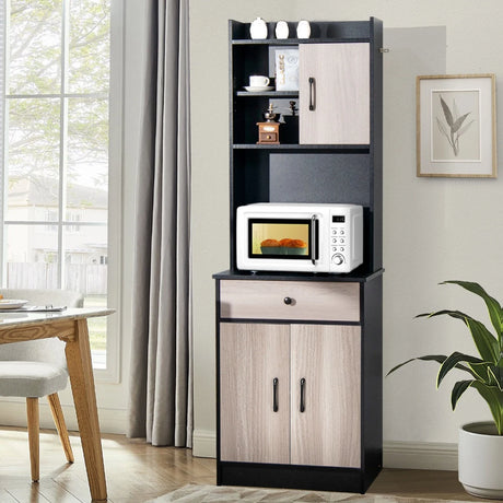 3-Door Storage Cabinet with Adjustable Shelves for Kitchen