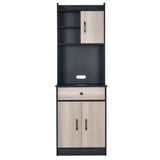 3-Door Storage Cabinet with Adjustable Shelves for Kitchen