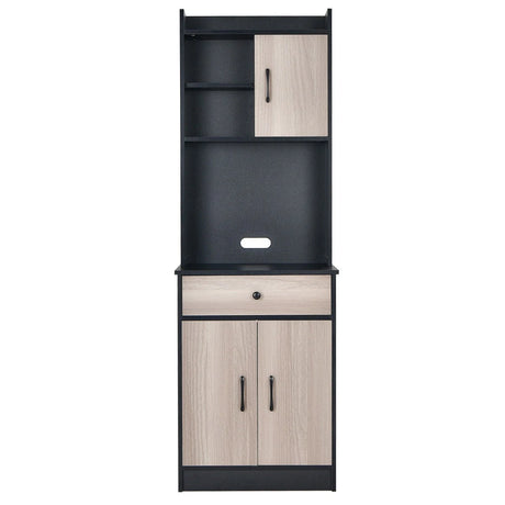3-Door Storage Cabinet with Adjustable Shelves for Kitchen