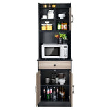 3-Door Storage Cabinet with Adjustable Shelves for Kitchen