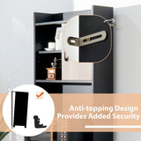 3-Door Storage Cabinet with Adjustable Shelves for Kitchen