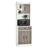 3-Door Storage Cabinet with Adjustable Shelves for Kitchen