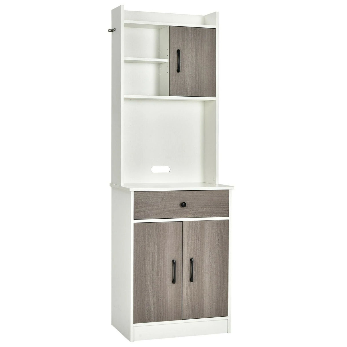 3-Door Storage Cabinet with Adjustable Shelves for Kitchen