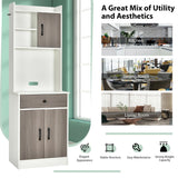 3-Door Storage Cabinet with Adjustable Shelves for Kitchen