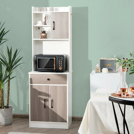3-Door Storage Cabinet with Adjustable Shelves for Kitchen