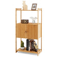 Bamboo Storage Cabinet with 3 Shelves for Bathroom