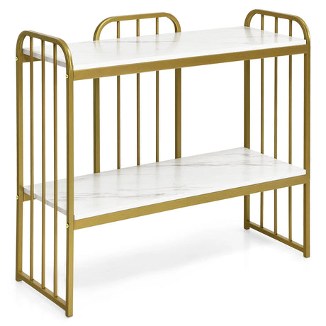 2-Tier Narrow Console Table with Storage Shelf for Entryway