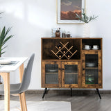Vintage Sideboard with Adjustable Shelves for Dining / Living / Study Rustic Brown