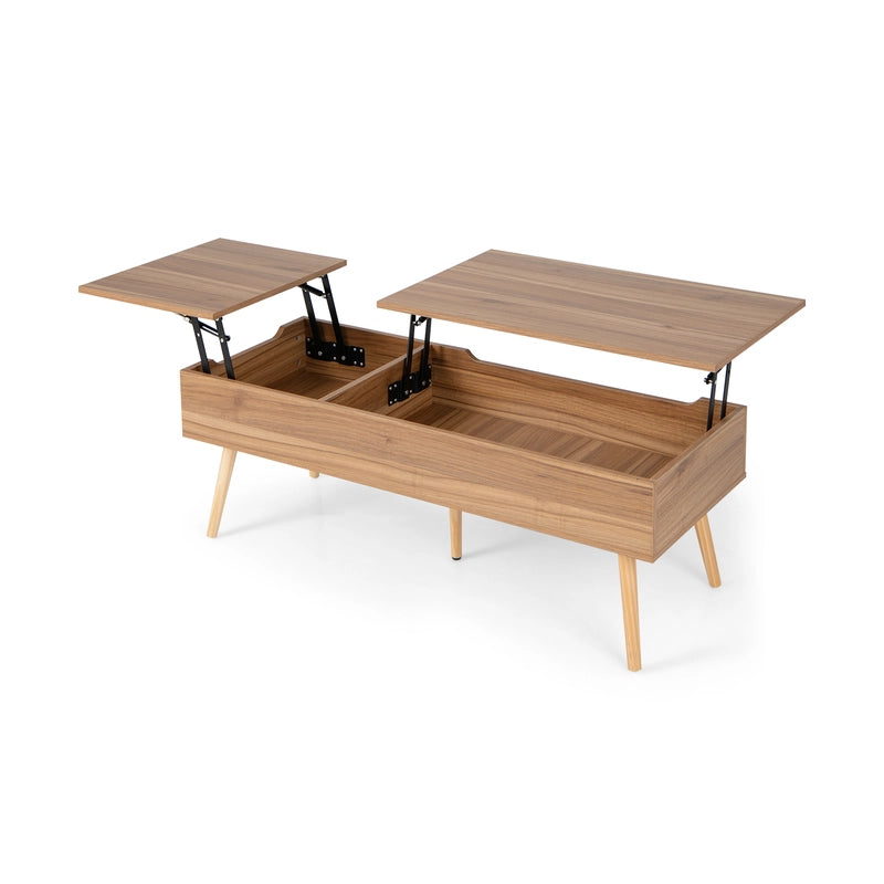 Accent Coffee Table with 2 Hidden Compartments for Living Room